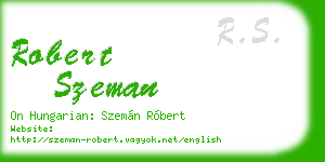 robert szeman business card